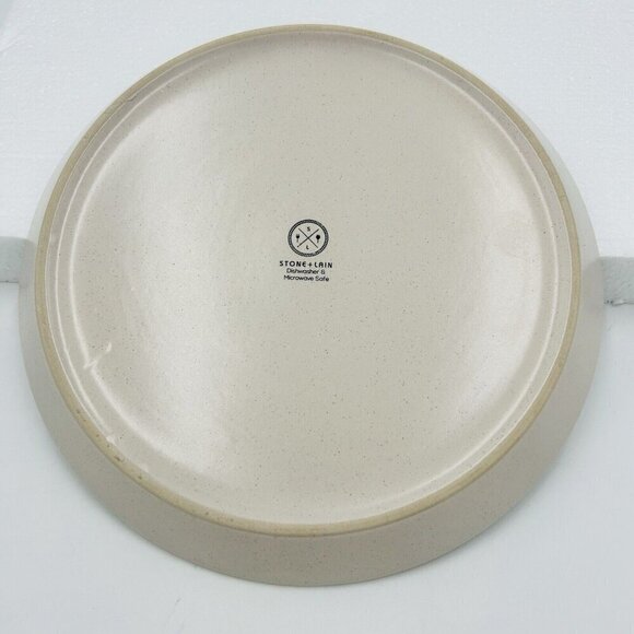 Stone + Lain Speckled Light Taupe Stoneware 10.25" Dinner Plate Spill Edge - Picture 5 of 6
